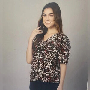 Topshop ditzy floral print top size‎ 8